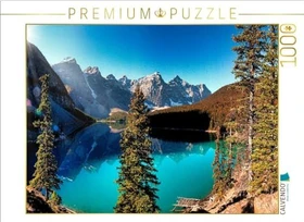 Calvendo Das beeindruckende Panorama über den Moraine Lake zeigt die ganze Schönheit der kanadischen Rocky Mountains