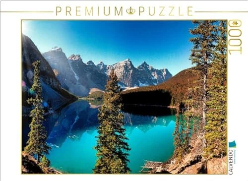 Calvendo Das beeindruckende Panorama über den Moraine Lake zeigt die ganze Schönheit der kanadischen Rocky Mountains