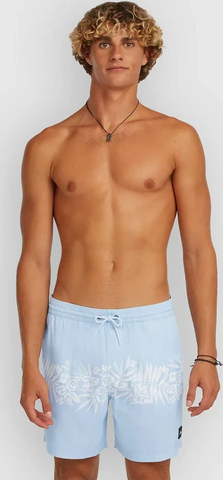 O'Neill Uni Flower 16" Badeshorts light blue/tropical stripe (Herren)