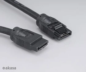 Akasa SATA 6Gb/s Kabel 1m gerade mit Arretierung