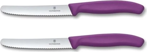 Victorinox Swiss Classic Tomaten- und Tafelmesser 11cm violett, 2 Stück