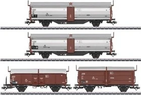 Märklin - Spur H0 Güterwagen - Schiebedach-/Schiebewandwagen-Set Tbes-t-66
