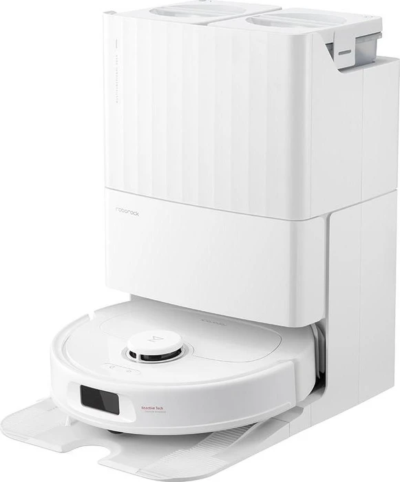 Roborock Qrevo Plus Saug-/Wischroboter weiß inkl. Absaug-/Reinigungsstation mit Wasseranschluss