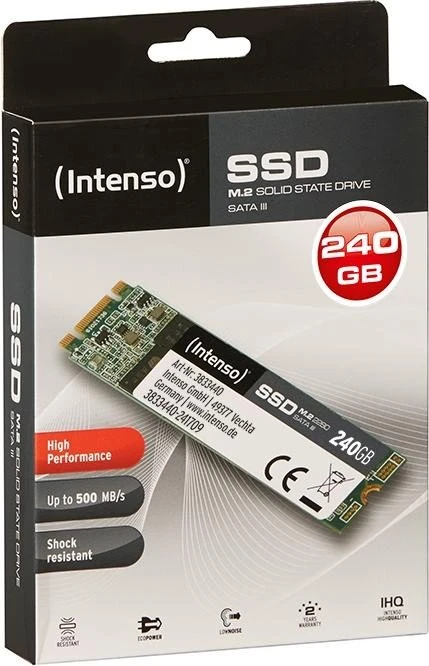 Intenso High Performance SSD 240GB, M.2 2280 / B-M-Key / SATA 6Gb/s
