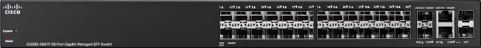 Cisco SG300 Rackmount Gigabit Managed Switch, 26x SFP, 26x RJ-45, 2x RJ-45/SFP