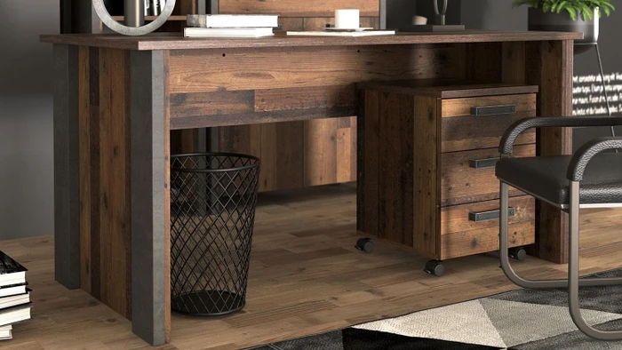 Forte Clif Schreibtisch 153x70cm Old Wood
