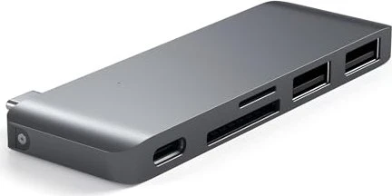 Satechi Typ-C Dual-Slot-Cardreader, Space Gray, USB-C 3.0 [Stecker]