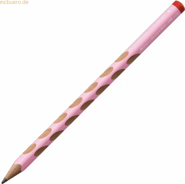 STABILO EASYgraph Pastel Bleistift HB graphit, Pastell Rosa, Rechtshänder, 12er-Pack