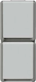 Siemens DELTA fläche IP44 Schuko-Steckdose, dunkelgrau/hellgrau