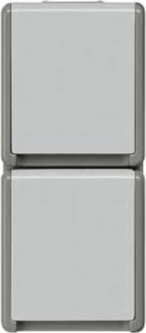 Siemens DELTA fläche IP44 Schuko-Steckdose, dunkelgrau/hellgrau