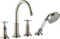Hansgrohe Axor Montreux 4-Loch Fliesenrandarmatur mit Kreuzgriffen brushed nickel Vorschaubild