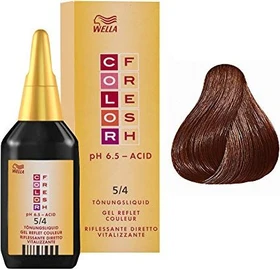 Wella Color Fresh Haartönung pH 6.5 Acid Line Vibrant Reds 5/4 hellbraun rot, 75ml