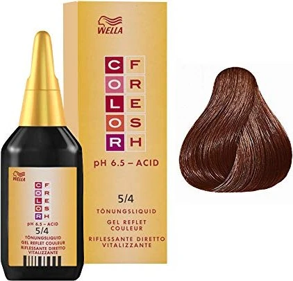 Wella Color Fresh Haartönung pH 6.5 Acid Line Vibrant Reds 5/4 hellbraun rot, 75ml