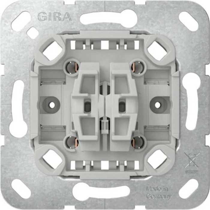 Gira Einsatz Wipptaster 10A 250V Wechsler 2fach ohne Befestigungskrallen