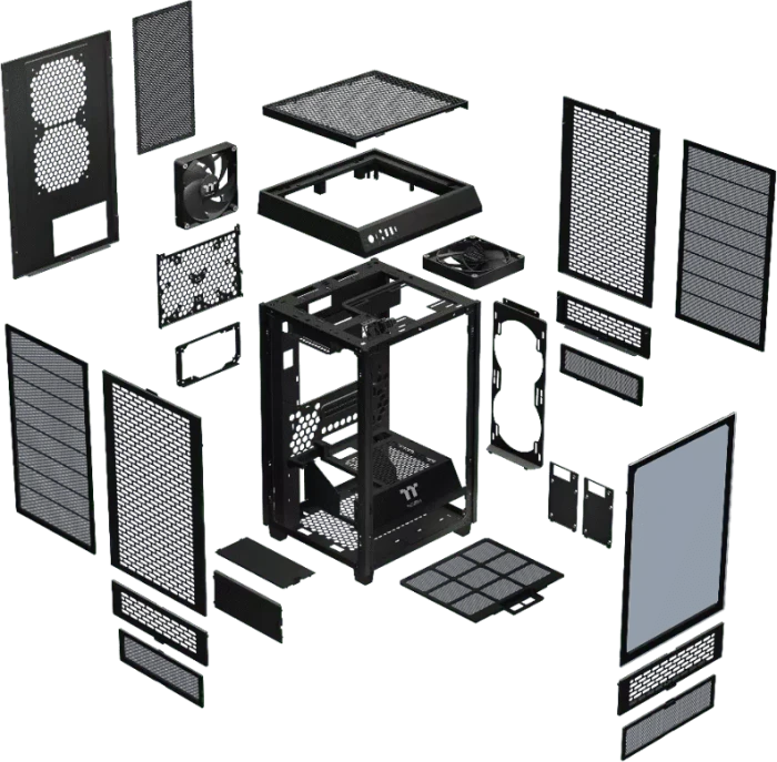 Thermaltake The Tower 200, schwarz, Glasfenster, Mini-ITX