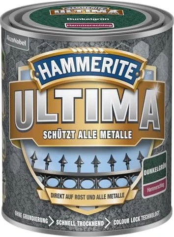 Hammerite Hammerschlag Metallschutz-Lack außen dunkelgrün, 750ml