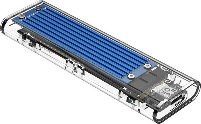 Orico TCM2-C3, blau/transparent, USB-C 3.1