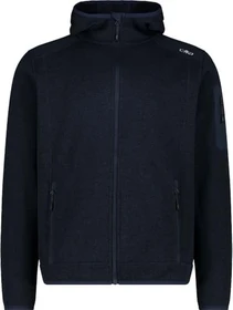 CMP Melange Knit Tech Hooded Heavy Fleece Jacke b. blue/antracite (Herren)