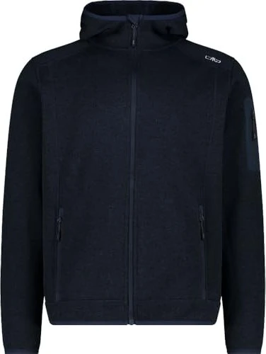 CMP Melange Knit Tech Hooded Heavy Fleece Jacke b. blue/antracite (Herren)