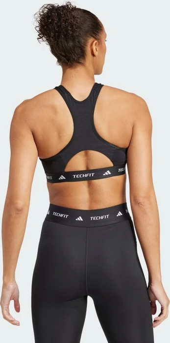 adidas TECHFIT Medium-Support High-Neck Sport-BH black (Damen)