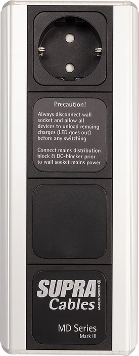 Supra Cables DC-Blocker LoRad MD01-16-EU MK 3.1, 1-fach, silber/schwarz