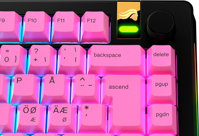 Glorious GPBT Gradient V2 Keycaps, Kunststoff (PBT), Nebula, rosa/violett, 131 Tasten, ISO-ND