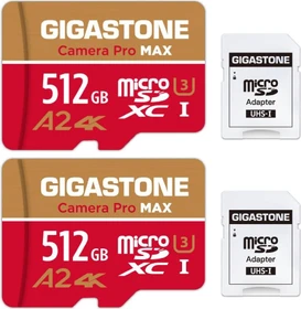 Gigastone Camera Pro MAX R130/W85 512GB Kit, UHS-I U3, A2, Class 10, 2er-Pack