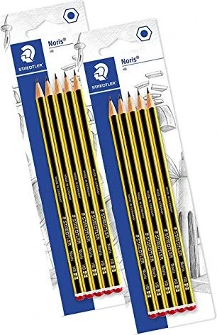 Staedtler Noris 120 Bleistift HB graphit, schwarz/gelb, 5er-Pack