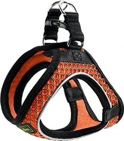 Hunter Hilo Comfort Geschirr für kleine Hunde mit Netzmaterial und reflektierenden Elementen, XXS, orange