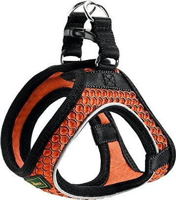 Hunter Hilo Comfort Geschirr für kleine Hunde mit Netzmaterial und reflektierenden Elementen, XXS, orange