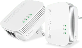 Strong Powerline Wi-Fi 600 Kit Mini, Powerline/WLAN-Access Point und Powerline-Adapter Set, 2er-Bundle (POWERLWF600DUOMINI)