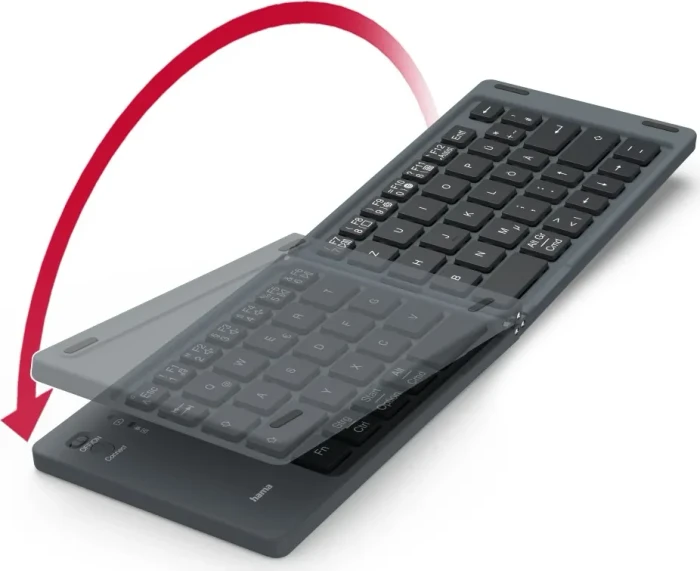Hama Travel 450 Mini-Tastatur, schwarz, faltbar, Bluetooth, DE