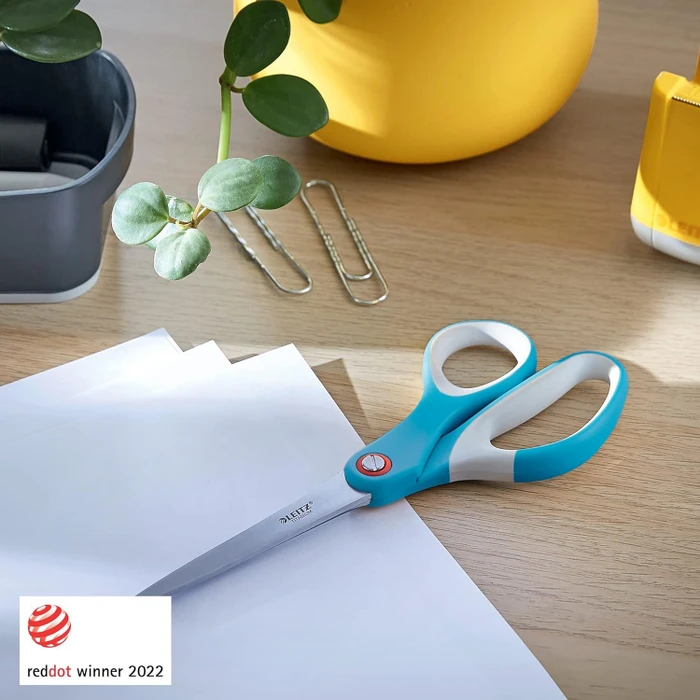 Leitz Cosy Titan Büroschere, Universalschere/Papierschere, Rechtshänder, 205mm, blau/weiß