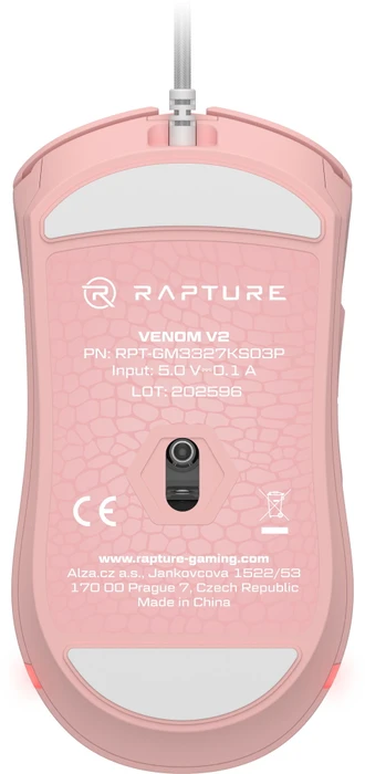 Rapture Venom V2 Gaming Maus rosa, USB