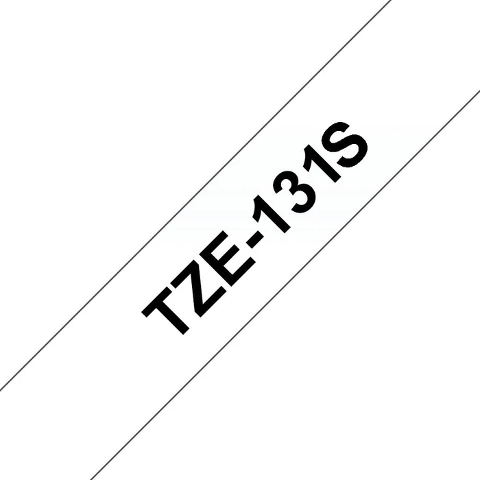 Brother TZe-131S Beschriftungsband, 12mm, schwarz/transparent