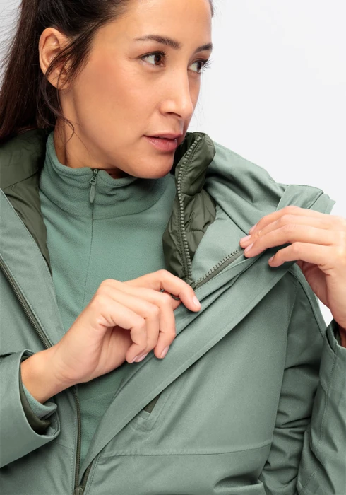 Maier Sports Lisbon 3in1 Funktionsjacke luscious moss/green goose (Damen)