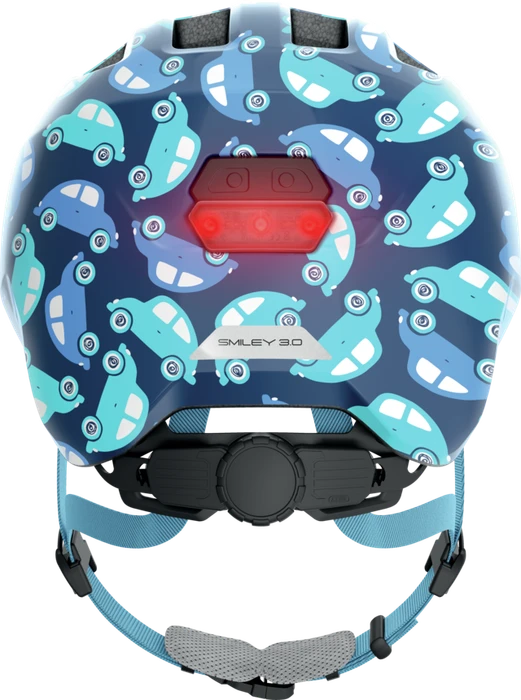 ABUS Smiley 3.0 LED Kinderhelm blue car