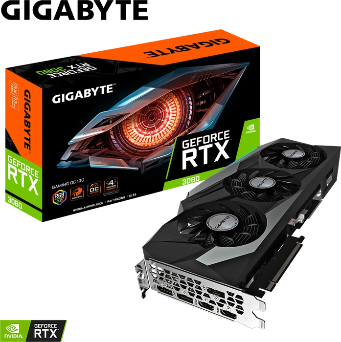 GIGABYTE GeForce RTX 3080 Gaming OC 12G, 12GB GDDR6X, 2x HDMI, 3x DP