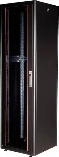 Roline / Secomp Basic 19" Netzwerkschrank 42HE, montiert, Glastür, IP20, RAL 9005, 600mm tief