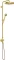 Hansgrohe Axor One Showerpipe mit Thermostat und Kopfbrause 280 1jet Unterputz brushed brass Vorschaubild