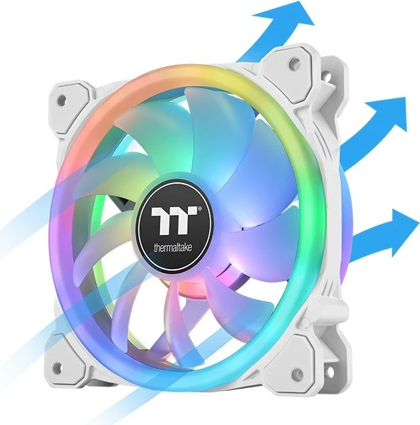 Thermaltake SWAFAN 14 RGB TT Premium Edition Snow White, weiß, LED-Steuerung, 140mm, 3er-Pack