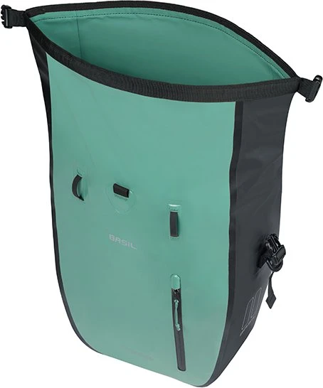 Basil Rivo L Tarpaulin MIK Hooks Gepäcktasche silvergreen/black