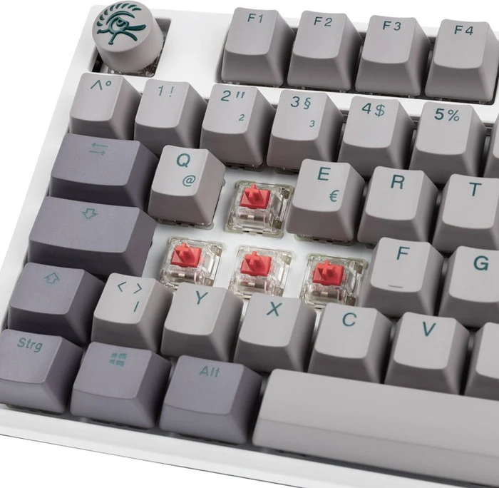 Ducky One 3 Mist Grey PBT, LEDs RGB, MX SILENT RGB RED, USB, DE