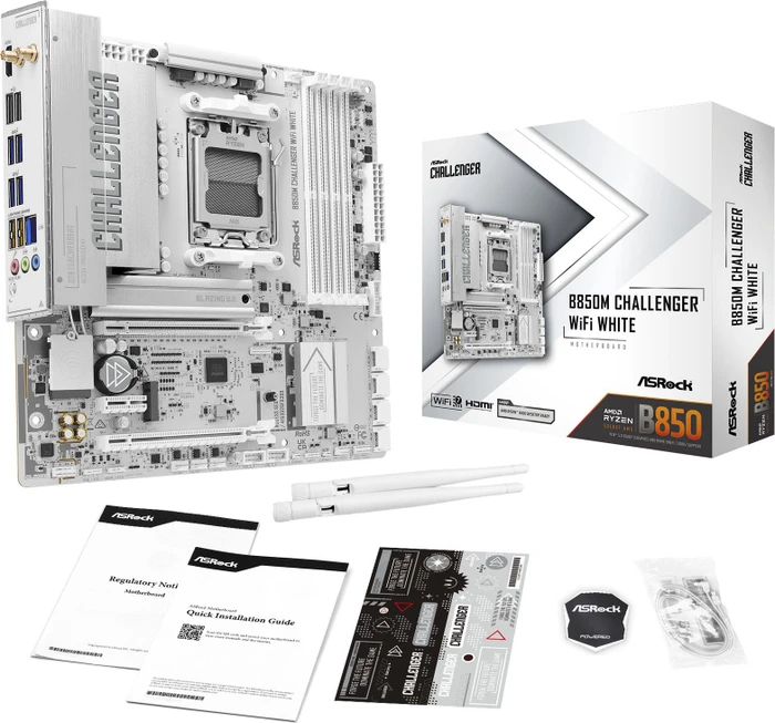 ASRock B850M Challenger WiFi White (AMD AM5)