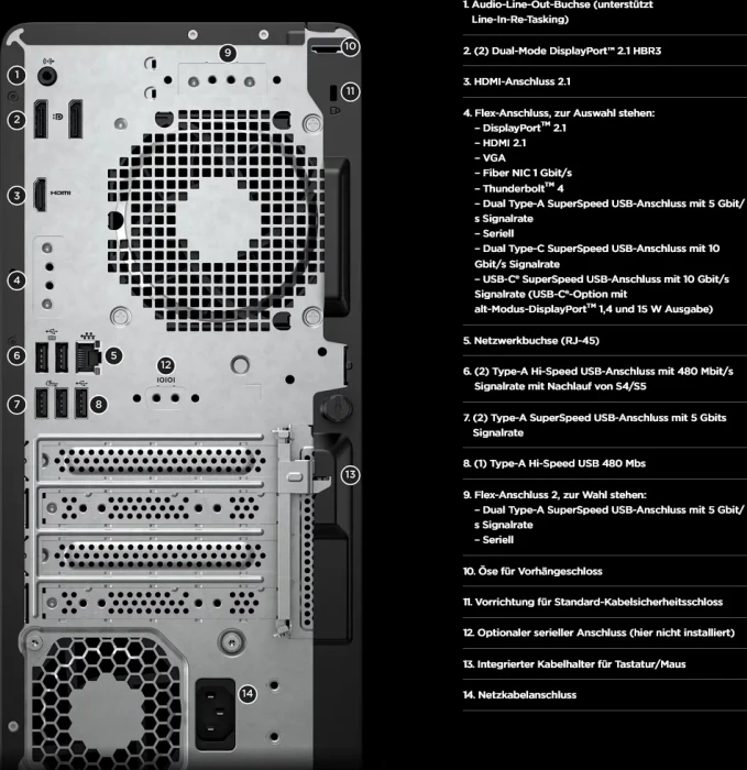 HP Z1 Tower G1i Desktop PC, Core Ultra 7 265, 64GB RAM, 1TB SSD, DE