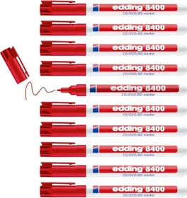 edding 8400 CD/DVD/BD Marker rot, 10er-Pack