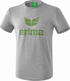 Erima Essential T-Shirt kurzarm light grey melange/twist of lime (Herren)