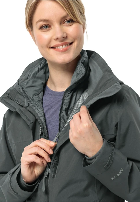 Jack Wolfskin Luntal 3in1 Funktionsjacke slate green (Damen)