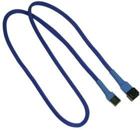 Nanoxia 3-Pin Verlängerung, sleeved, 60cm, blau (NX3PV60B)