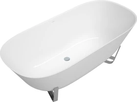 Villeroy & Boch Antheus Solo Quaryl Badewanne freistehend 175x80cm, weiß alpin